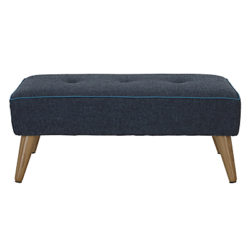 Tetrad Harris Tweed Hendricks Footstool Sapphire Plain